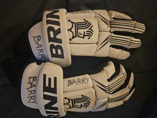 Brine - King Uprising Superlight Lacrosse Gloves. Black & White