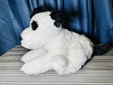 Toys R Us Animal Alley Plush Puppy Dog Black and White Stuffed Animal Toy