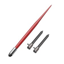 Heavy-Duty 49" Hay Spear 3000lb Red Powder-Coated with 2 Stabilizer Spears