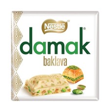 Nestle Damak Baklava White Chocolate Bar with Pistachio 60g x 6 Pieces Box Sweet