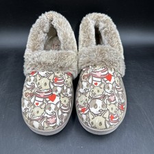 Skechers Bobs Women's Too Cozy Two Cuties Taupe/Multi Slippers - Size 6