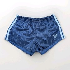 Adidas Santiago Glanz Nylon Shorts D4 Running Sports Vintage Blue Football Retro