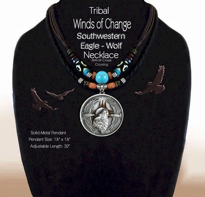 WINDS OF CHANGE Tribal Wolf Eagle NECKLACE Native Spirit Men'S Jewelry Sexy HOT'