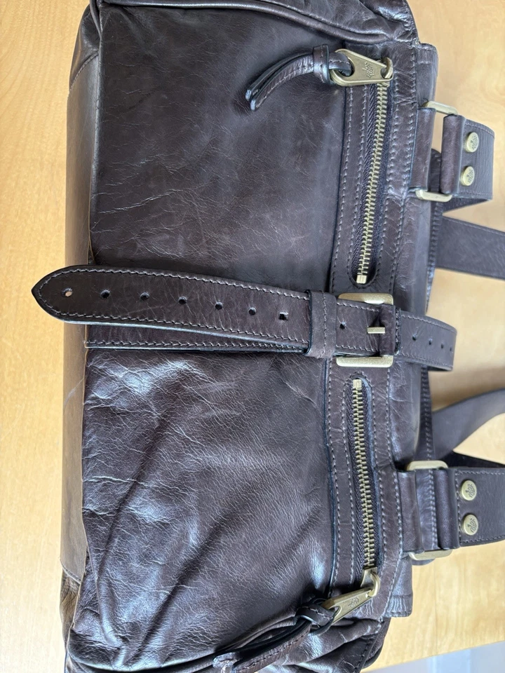 Mulberry Mabel Bag Chocolate Brown soft  Antique Leather With Brass  Hardware - Image 4 of 4