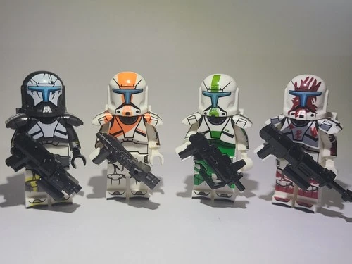 CUSTOM Lego Star Wars: Delta Squad Clone Commando Minifigures + Accessories
