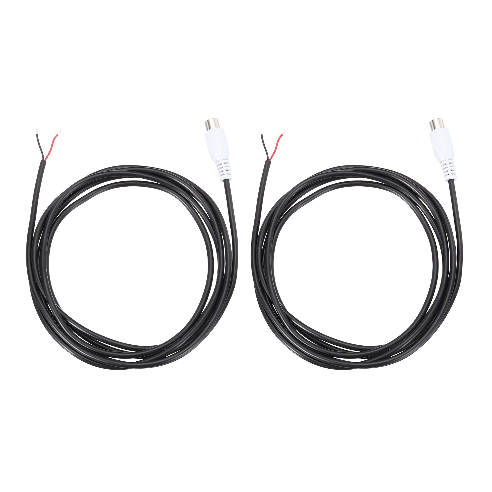 6.6FT RCA to Bare Wire Speaker Cable, White RCA Female Plug, Pack of 2