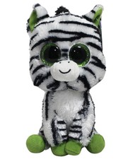 Ty Beanie Boos- Zig-Zag the Zebra, Glitter Eyes, MWMT Stuffed Animal Toy