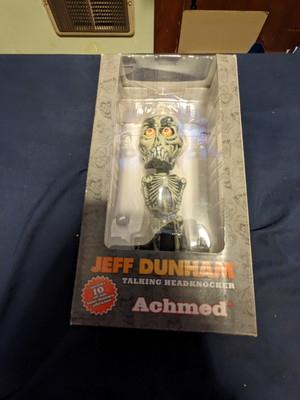 Achmed Talking Headknocker Jeff Dunham Bobble Head Doll In Box & Phrases Working