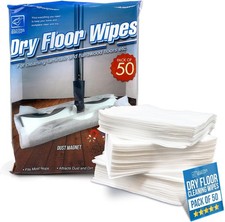 Dry Floor Wipes 50 Pack Mop Refills 29x21cm Dusting Pads Cleaner