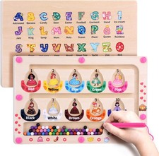 Laberinto magn tico de colores y n meros de princesas, juguete Montessori