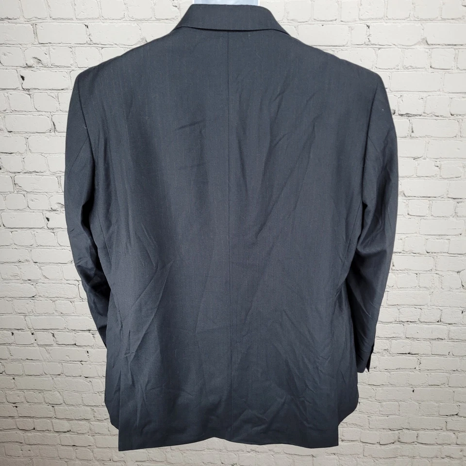 Structure Navy Modern Fit 2 Button Notch Vented Blazer Sport Coat Size 48R - Image 2 of 4