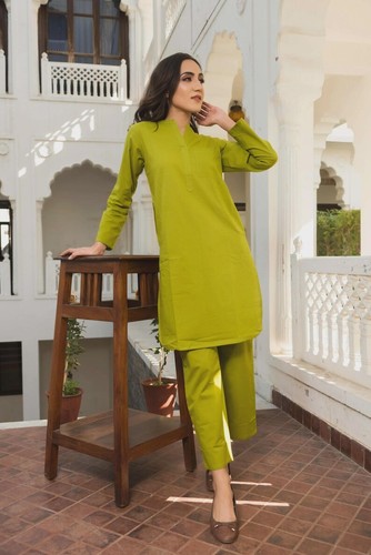 Tulip Green Kurta Pant Co-ord Set Cotton, Ethnic Lounge Wear Gift For Her