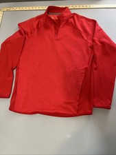 Men  s Under Armour Qualifier Hybrid Red Quarter-Zip Pullover Medium Lot L
