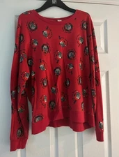 Pugs And Kisses Divided H&M Long Sleeve Chrtistmas Top Size XL