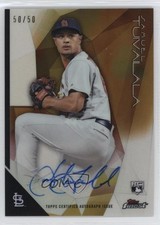 2015 Topps Finest Gold Refractor 50/50 Sam Tuivailala Samuel #FA-ST Auto e6p