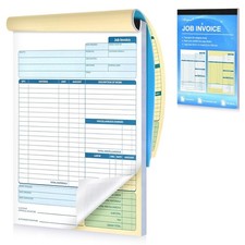 Large Job Work Order Forms with Carbonless Copies 50 Sheets Job Invoice