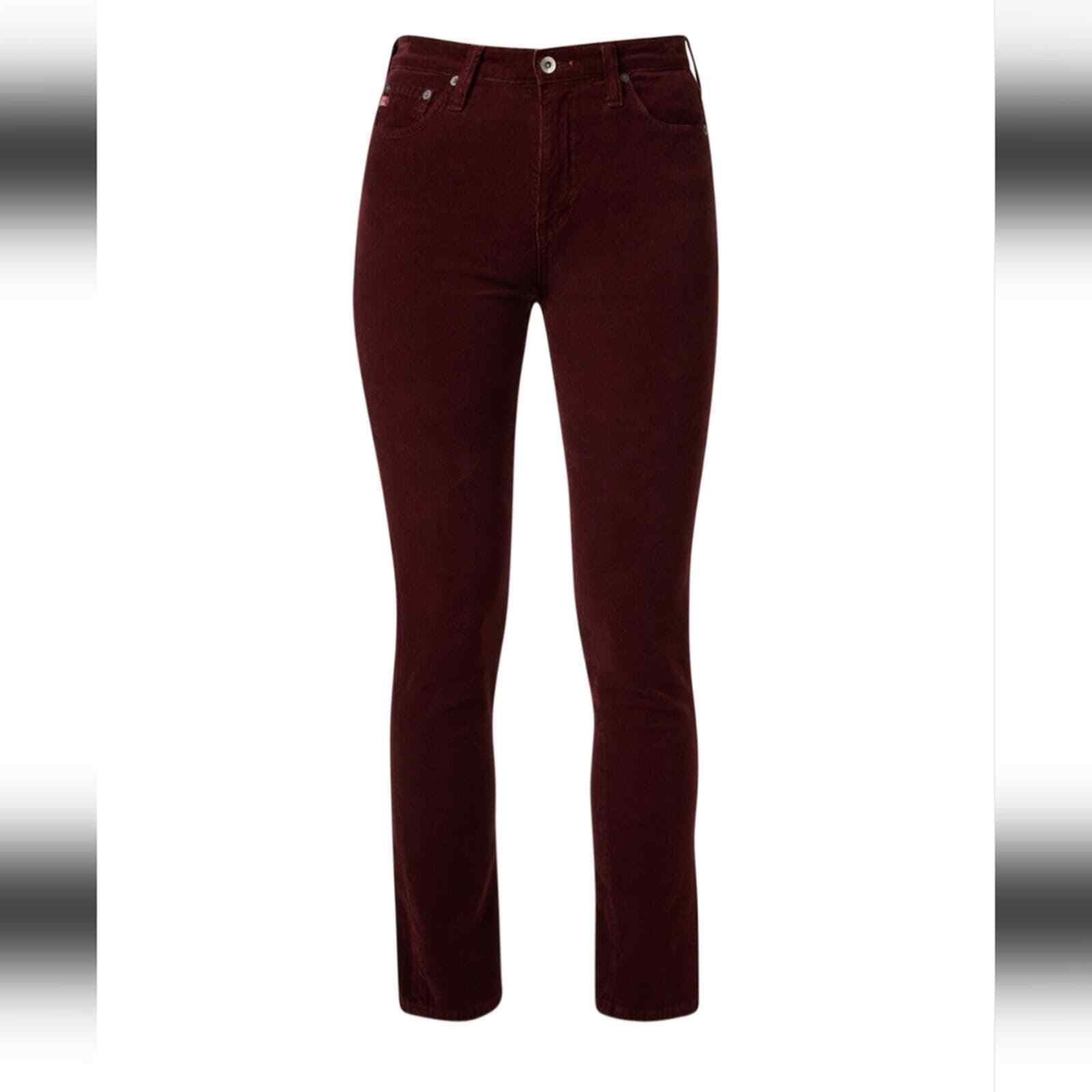AG Adriano Goldschmied Burgundy Corduroy Legging Super Skinny Stretch Jeans 26 thumbnail 3