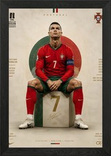 Cristiano Ronaldo WM 2026 Poster Gerahmt Wandbild Poster Druck Bild