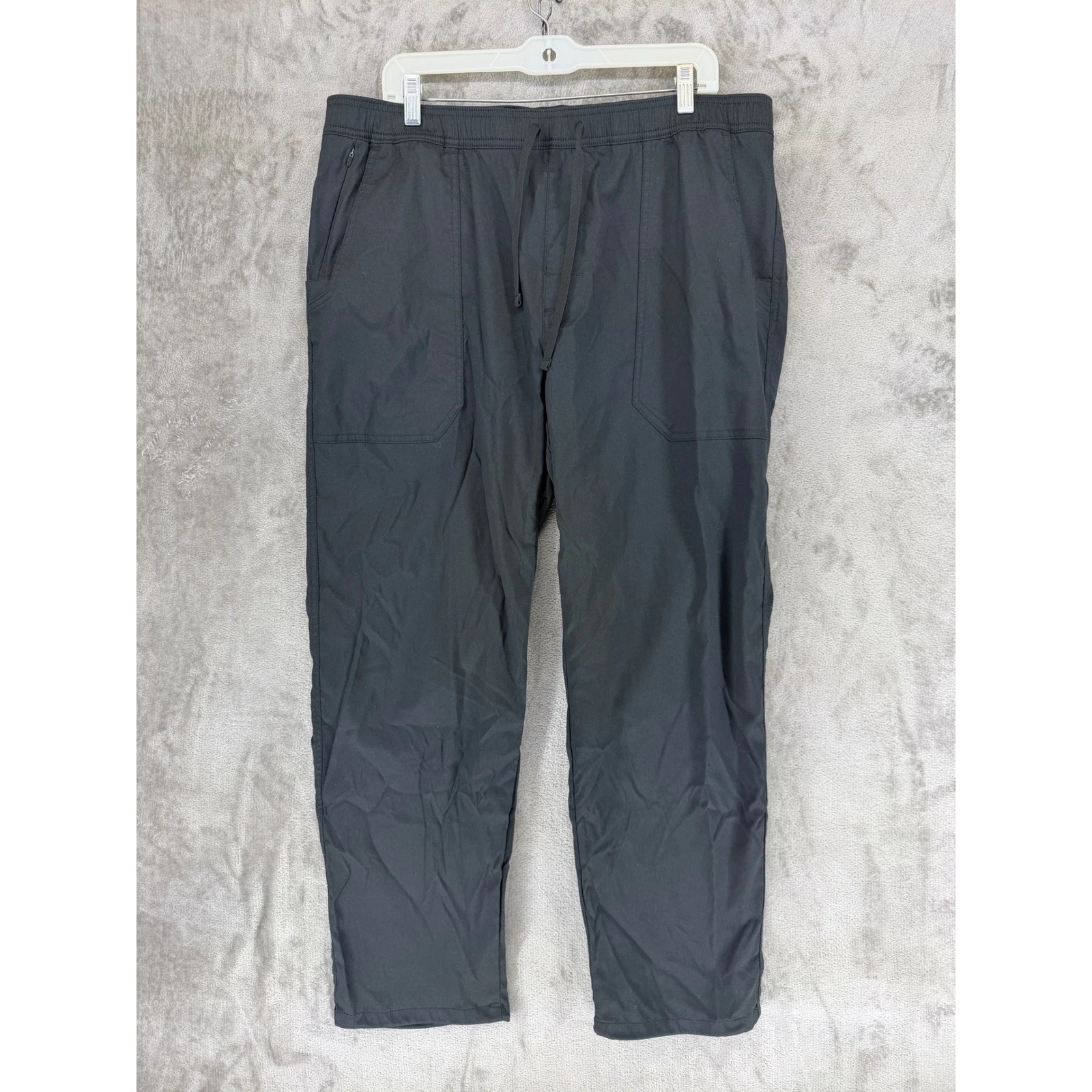 Prana Zion Standard Tapered Pants Mens XL 30 Black Stretch Nylon Hiking Outdoor