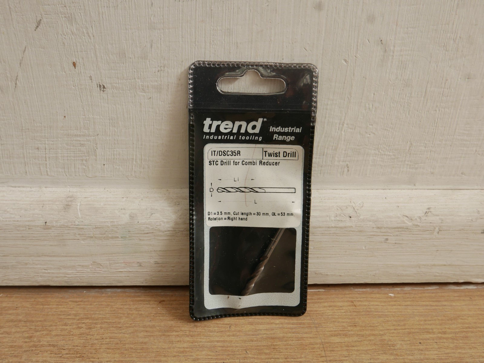 TREND IT/DSC35R 3.5MM SOLID TUNGSTEN CARBIDE RIGHT HAND DRILL BIT