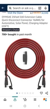 OYMSAE 25Feet SAE Extension Cable Quick Disconnect Connector 16AWG for...