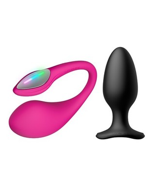LOVENSE Lush 4 Wearable G Spot Vibrator+Hush 2 2.25in Butt Plug Anal Vibrator