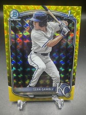 2025 Bowman Draft Sean Gamble Yellow Geometric /75 #BDC-178 1st Chrome Refractor