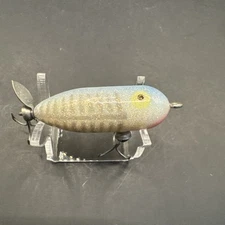 Vintage HEDDON Tiny Torpedo Baby Blue Shore Glitter Fishing Lure