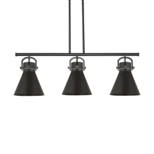 Innovations Lighting 410-3I-13-42 Newton Cone Pendant Newton Cone - Black