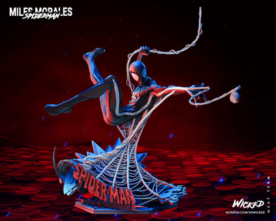 3D gedruckt 16K WICKED - Miles Morales MARVEL unbemalt Fan Made Maßstab 1:6