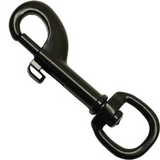 Black Heavy-Duty Dog Leash Clip Secure, Smooth, and Built to Last
