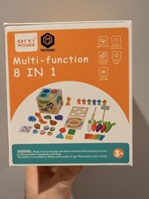 Wooden Activity Cube For Kids 8-in-1 Learning Montessori Toy for 12 M  Toddler