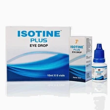 Isotine Plus Eye Drop Pure Herbal and 100% Genuine Eye Drops 10ml (Pack of 6)