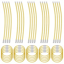 25-Pack Wire Keychain Cables   16cm Nylon-Coated Stainless Steel Loops for