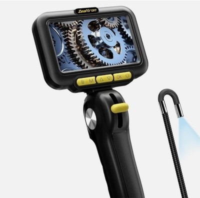 Zealtron Two-Way Articulating Borescope 5'' IPS Screen LED Camera Inspection Scop