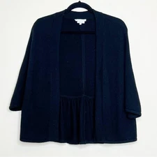 Lutz & Patmos Cashmere Blend Open Front Cardigan Black Size M