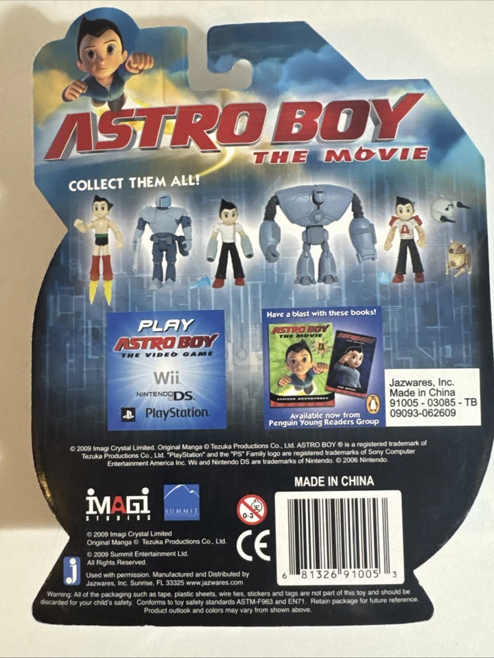 Figura de acción de colección Astro Boy The Movie Metro City Soldier 2009 Jazwares nueva Foto 2 de 4