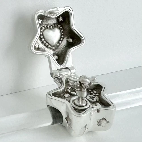 Polly Pocket Little Lulu's Fairy Spells Locket Sterling silver charm with opal