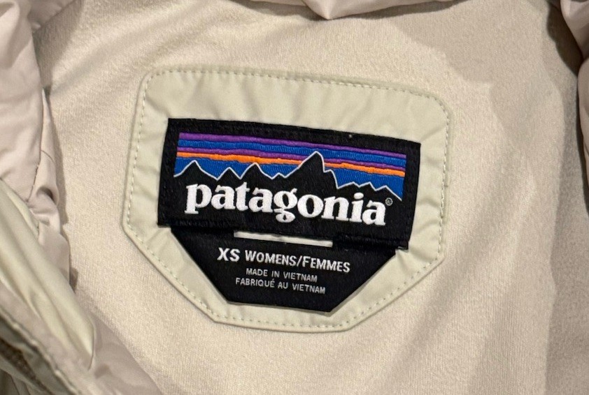 Patagonia Parka Womens XS Hood Long Jacket Pelican Quilted Puffer HyperDas Rare image 4
