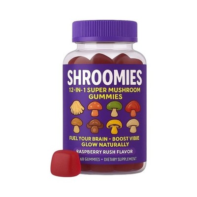 Shroomies Gummies   Daily Wellness & Energy Support Gummies - 60 Gummies