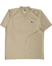ADIDAS Mens T-Shirt Top XL Beige Polyester BN06