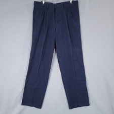 Dockers Men's Navy Blue W36 L32 Individual Fit Cotton Pants