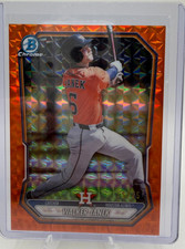 2026 Bowman Walker Janek Chrome Prospects Orange Geometric Refractor #/25 Astros