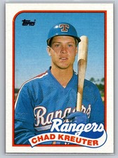 1989 Topps Chad Kreuter #432 Texas Rangers Catcher Rookie Baseball Card. rookie card picture