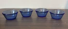 Vintage Anchor Hocking Cobalt Blue Custard Cups Ramekin 6 oz Set of 4