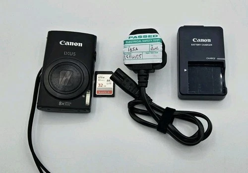 Canon IXUS 230 HS Digital Camera – 8X Zoom 12.1MP Black - Includes SD Card / Etc