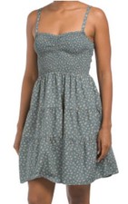 Madewell Dress Womens Small Blue Floral Smocked Sweetheart Strappy Sundress