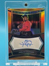 2025 Panini Select Yoelin Cespedes Signature Orange Prizm AUTO /75 - Red Sox