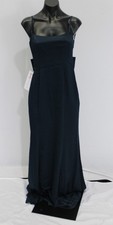 Azazie X Barbie Women's Mermaid Bow Stretch Satin Dress EJ3 Dark Navy Size A7