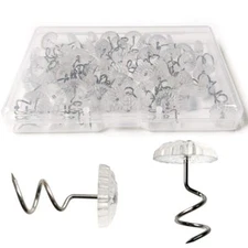 Twist Pins with Clear Heads Ideas Bedskirt Pins for Holds Bedskirts Drapes Sl...